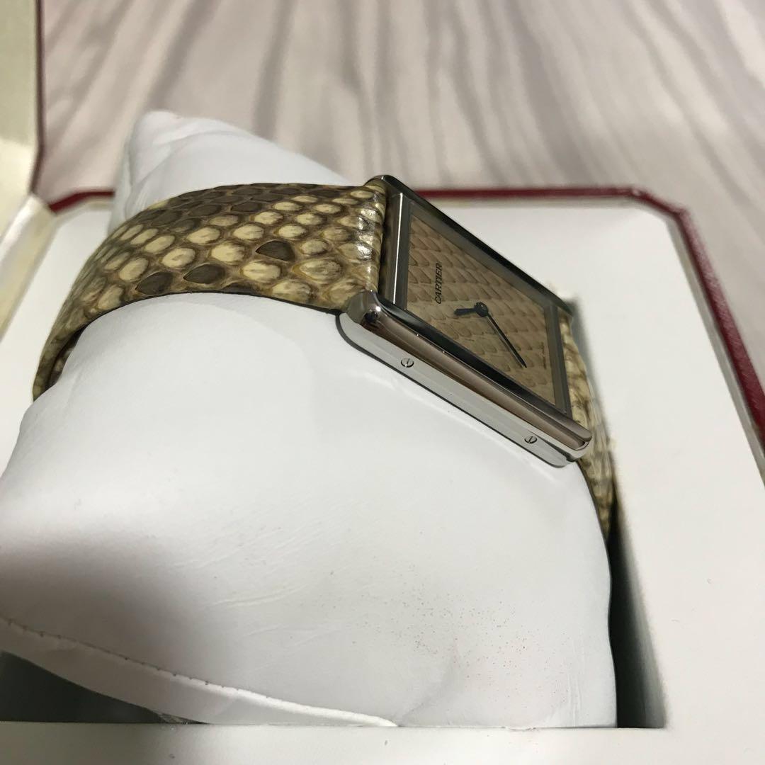 Cartier Tank Solo - Rare Boutique Exclusive Special Edition Python ...