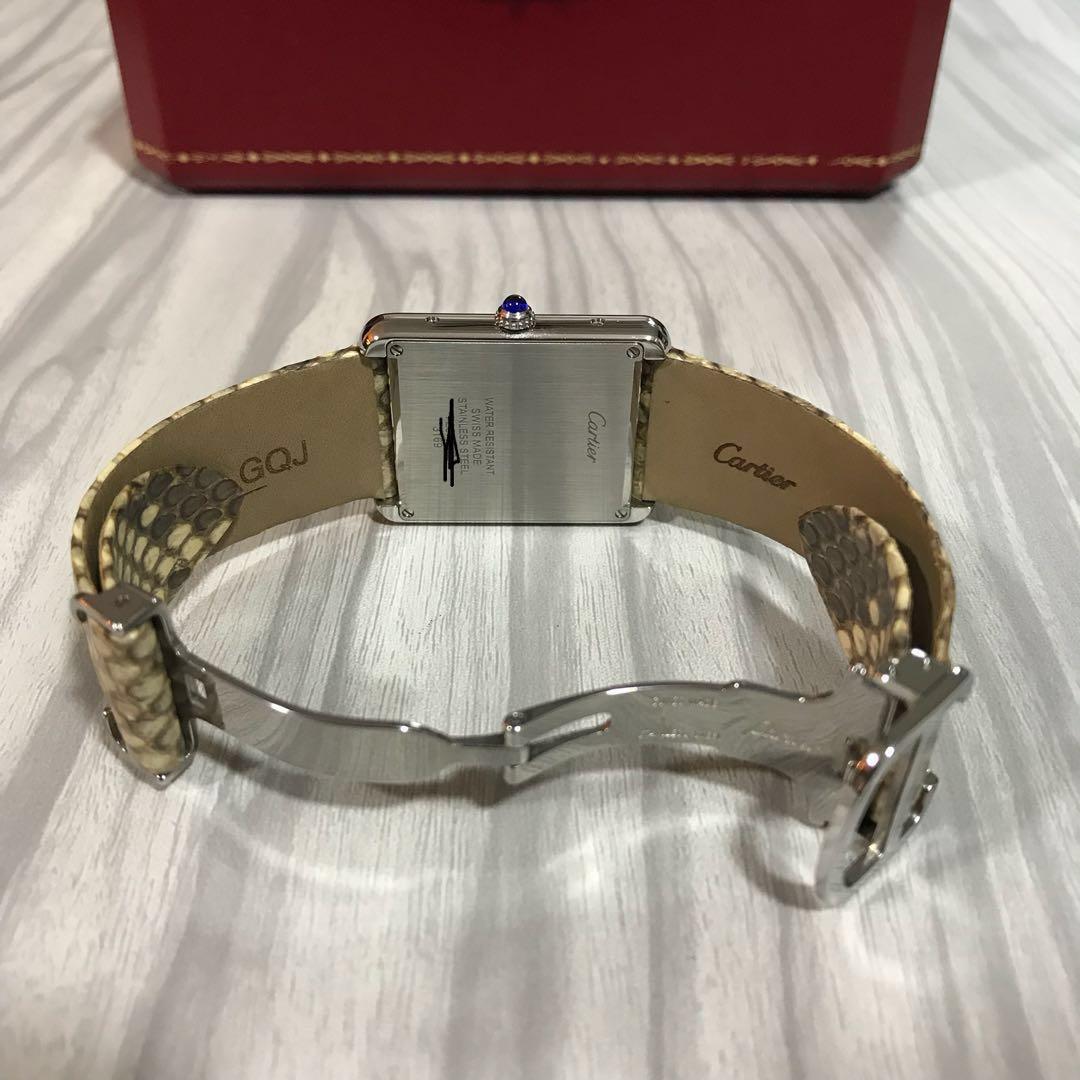 Cartier Tank Solo - Rare Boutique Exclusive Special Edition Python ...