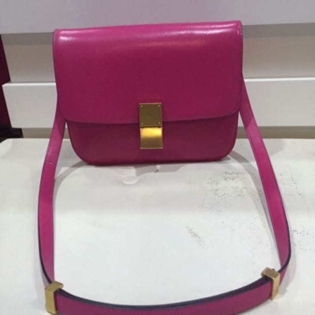 Celine Pink Box Bag Luxury Bags Wallets on Carousell