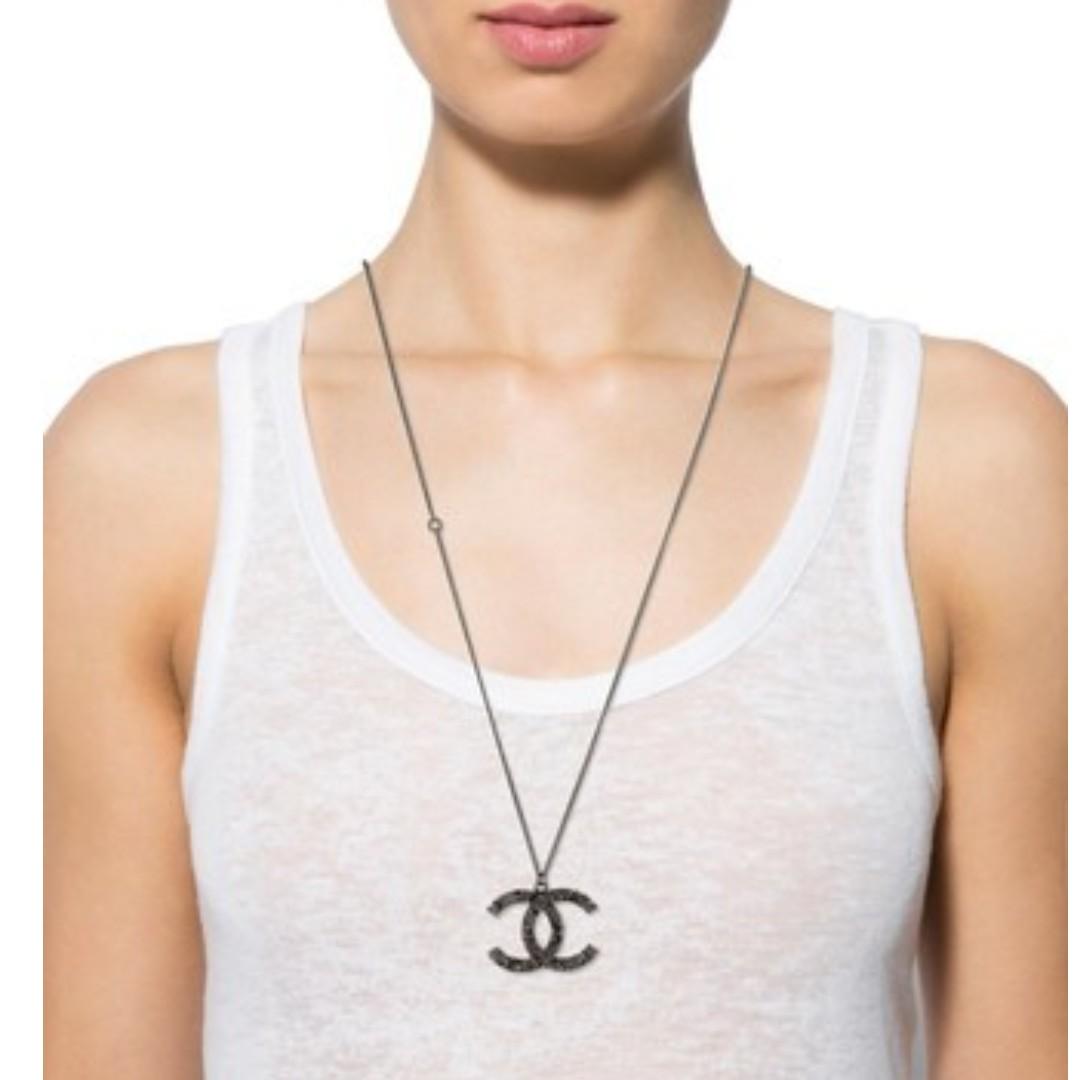 Chanel ruthenium necklace hotsell