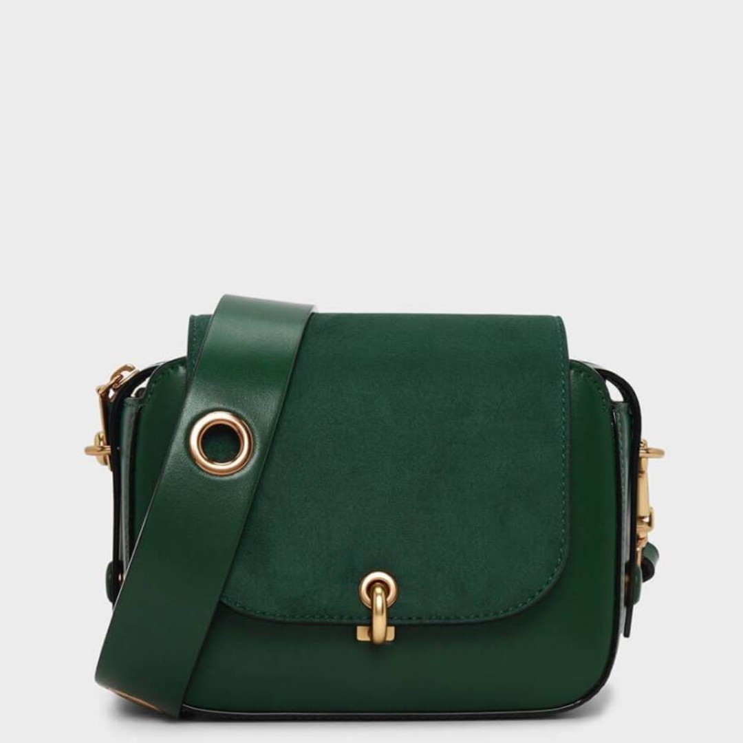 grommet detail strap bag