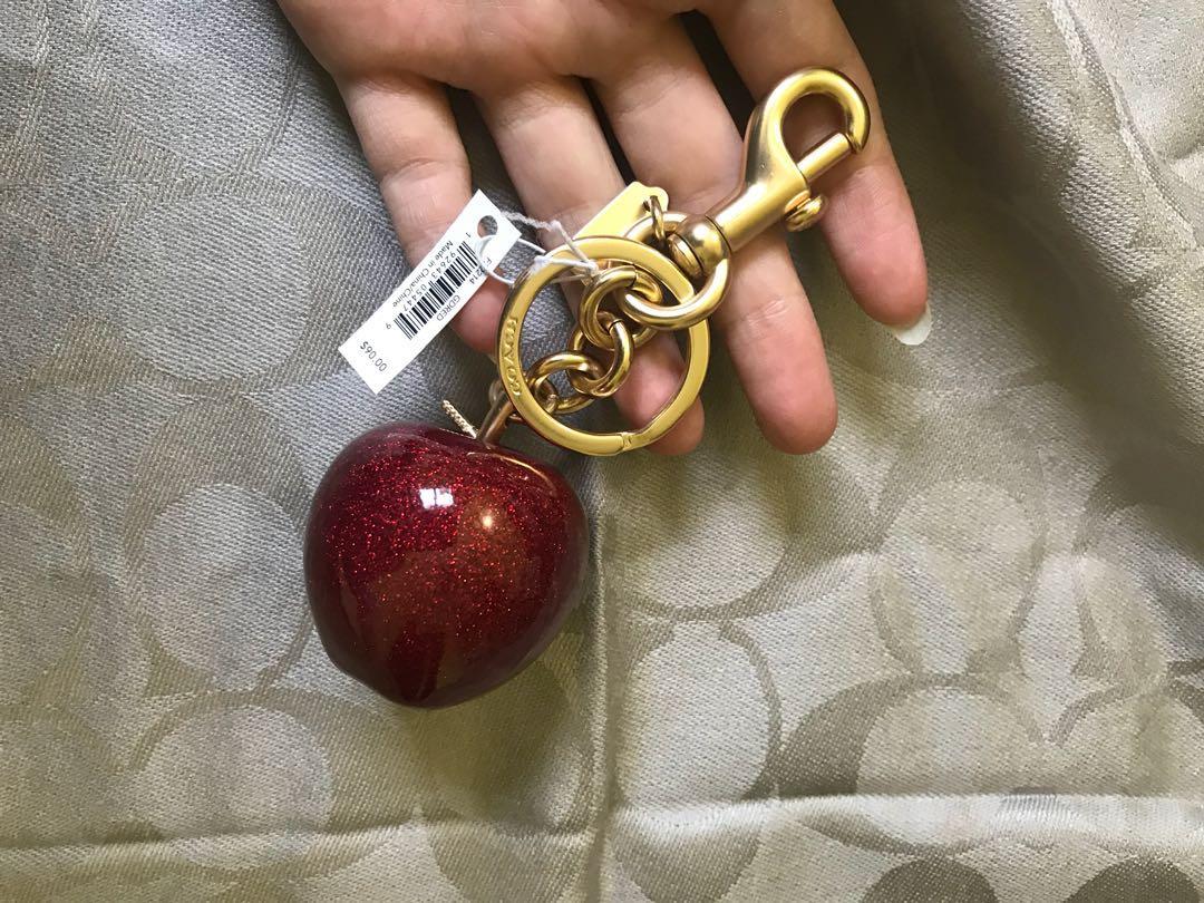 Coach Cute Bag Charm Key Chain Red Apple Women S Fashion