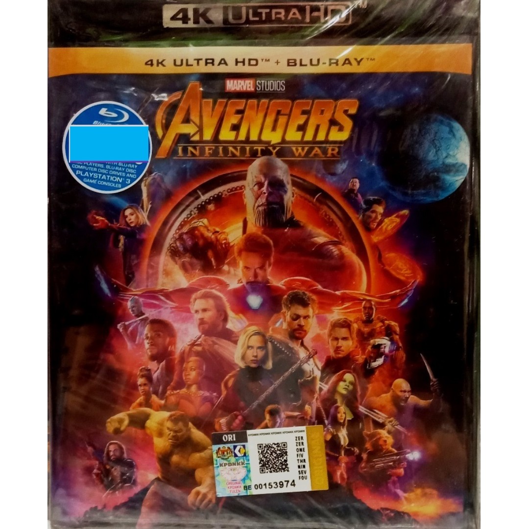 English Movie Marvel Avengers Infinity War 4k Ultra Hd Blu Ray Music Media Cd S Dvd S Other Media On Carousell