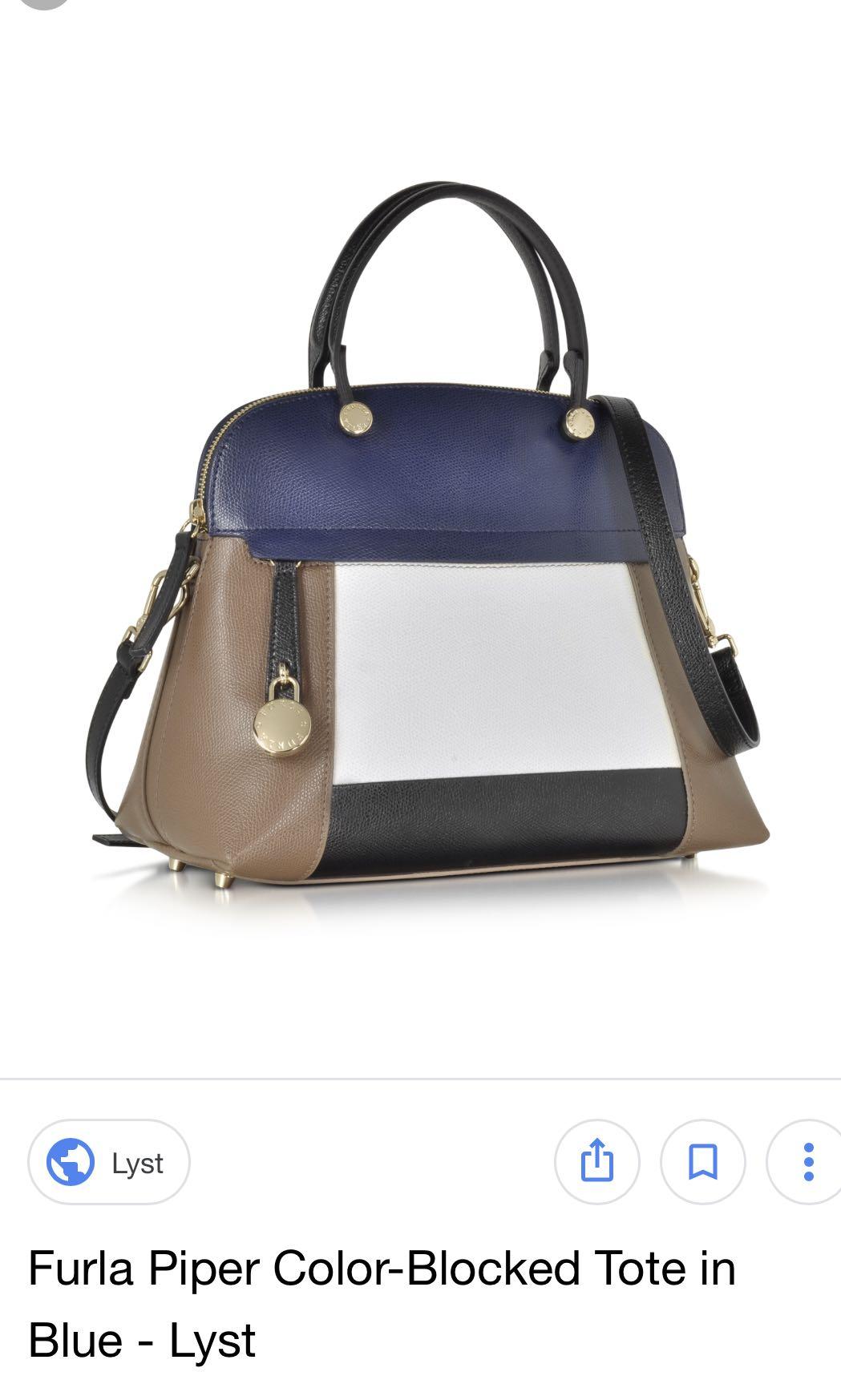 FURLA PIPER COLOR BLOCK MEDIUM DOME HANDBAG
