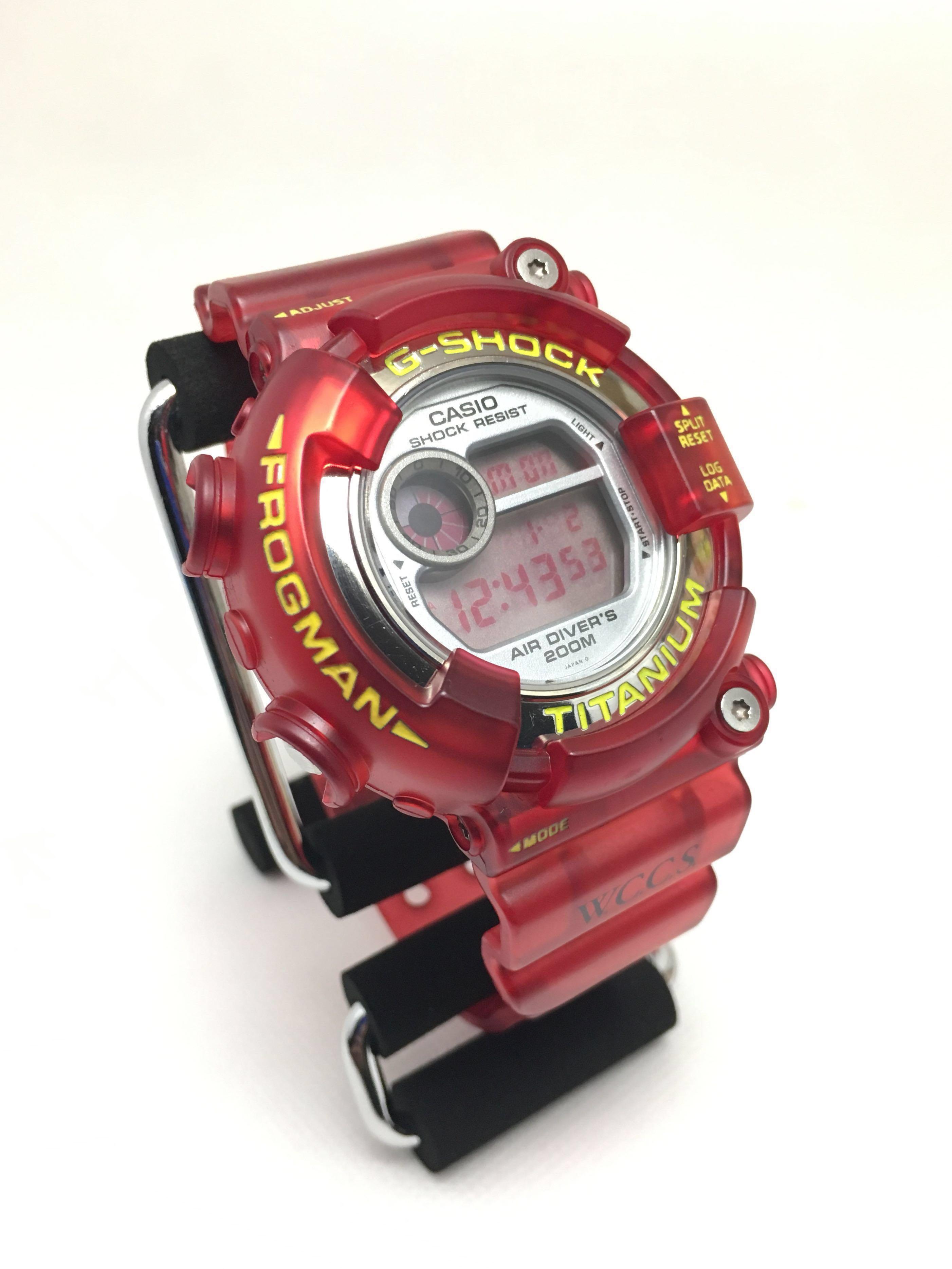 G Shock Frogman DW8201 World Coral Manta Ray Dye Red Red LCD Digit
