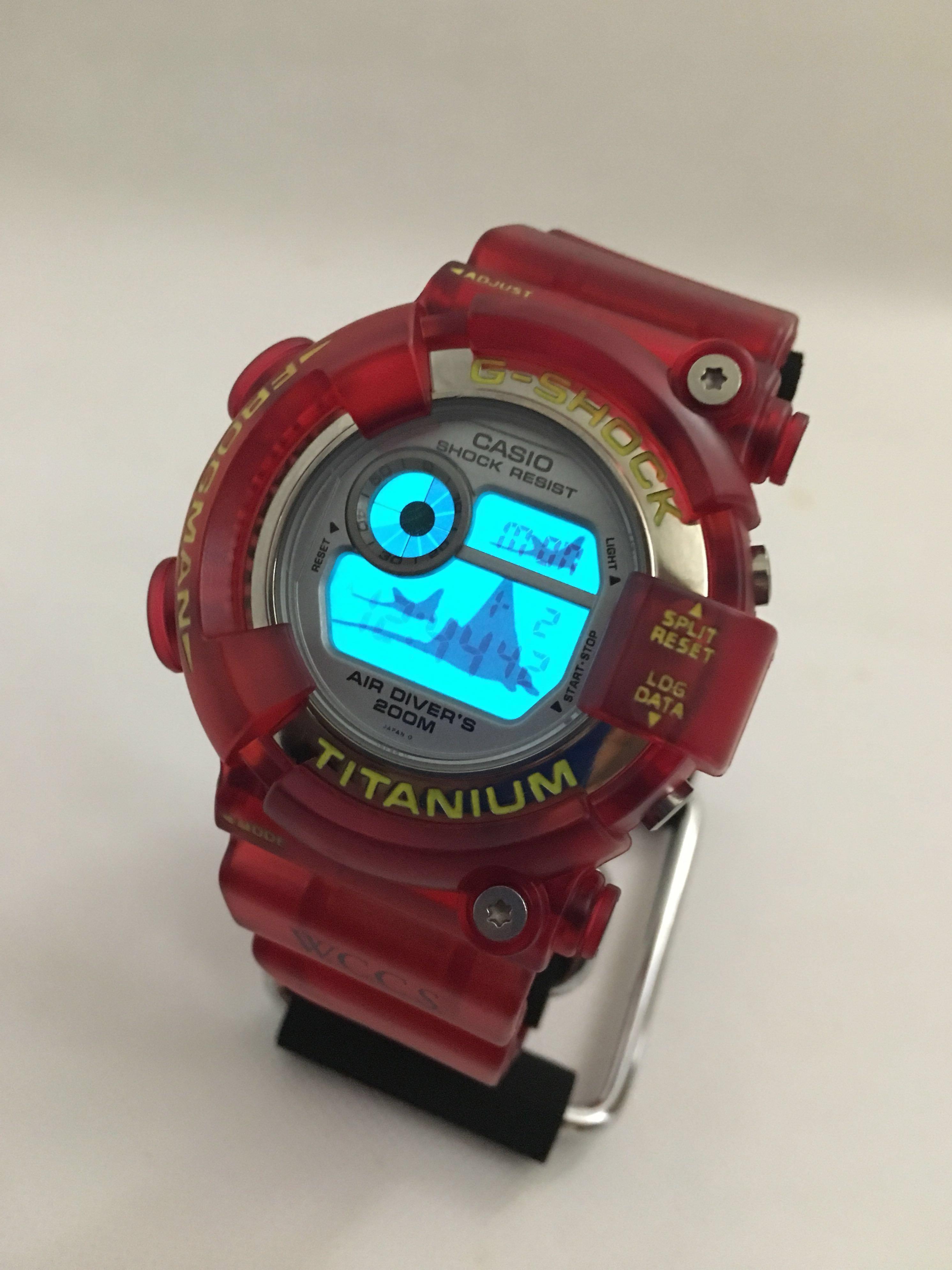 G Shock Frogman DW8201 World Coral Manta Ray Dye Red Red LCD Digit