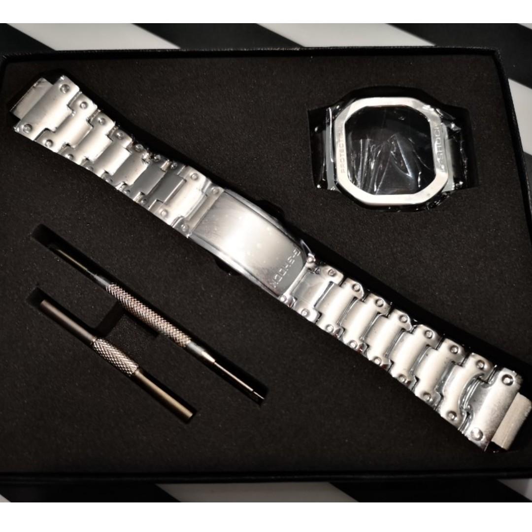 G Shock Gw M5610 G 5600 Custom Metal Bezel Bracelet Set Men S Fashion Watches On Carousell