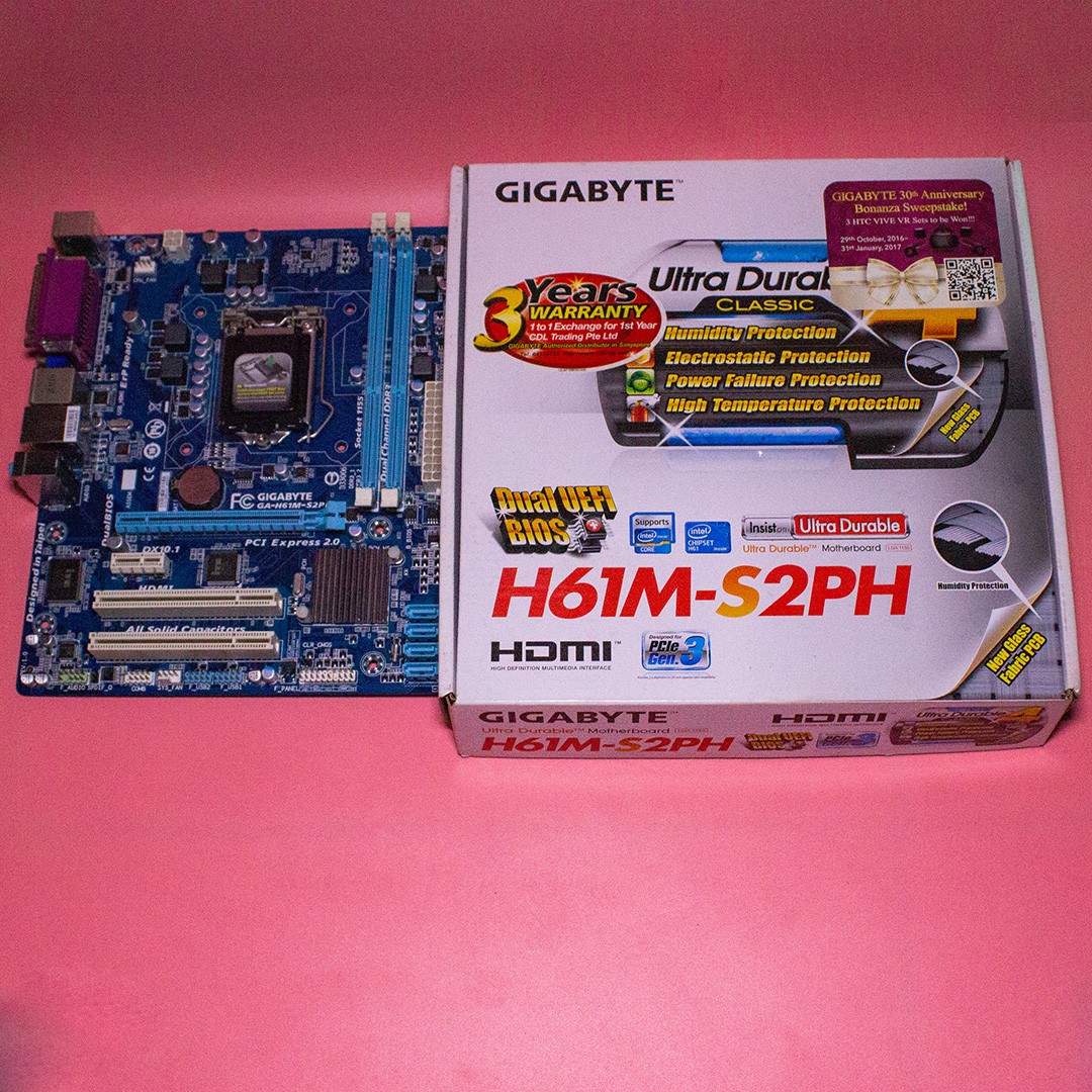 Gigabyte H61MS2PH (LGA1155), Computers & Tech, Parts & Accessories