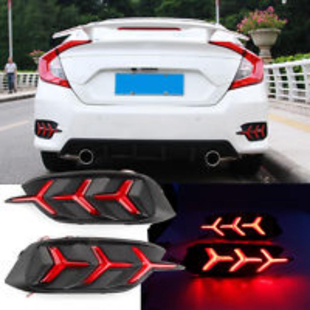 HONDA CIVIC FC REAR BUMPER REFLECTOR RAMBO LED LIGHT, Auto Accessories