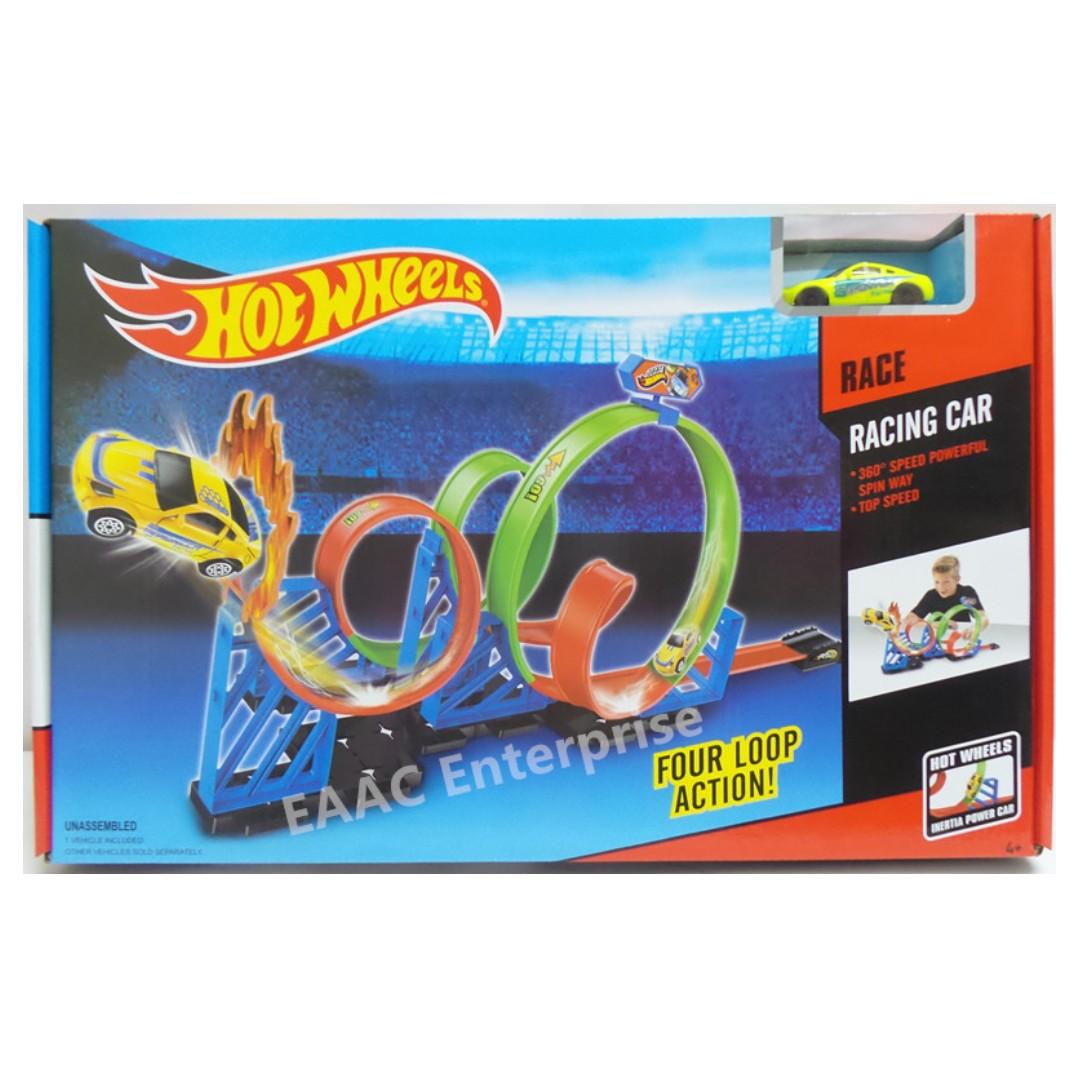 Hot Wheels 360 degree 4 Loop Powerful Spin Track A Inertia Power