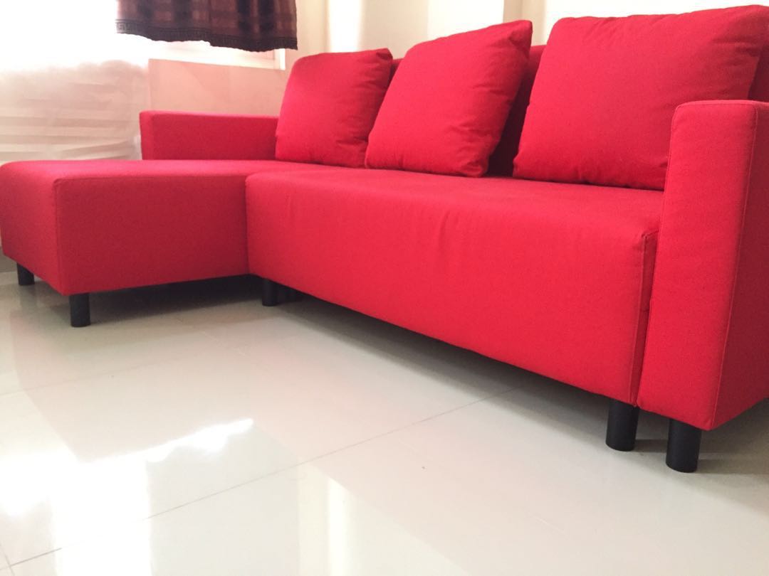 Ikea Sofa Bed Red Perabotan Rumah Di Carousell