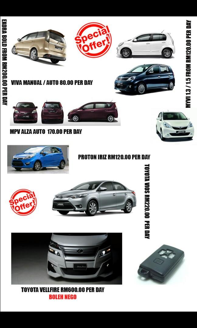 Kereta Sewa Shah Alam And Kl Cars Vehicle Rentals On Carousell