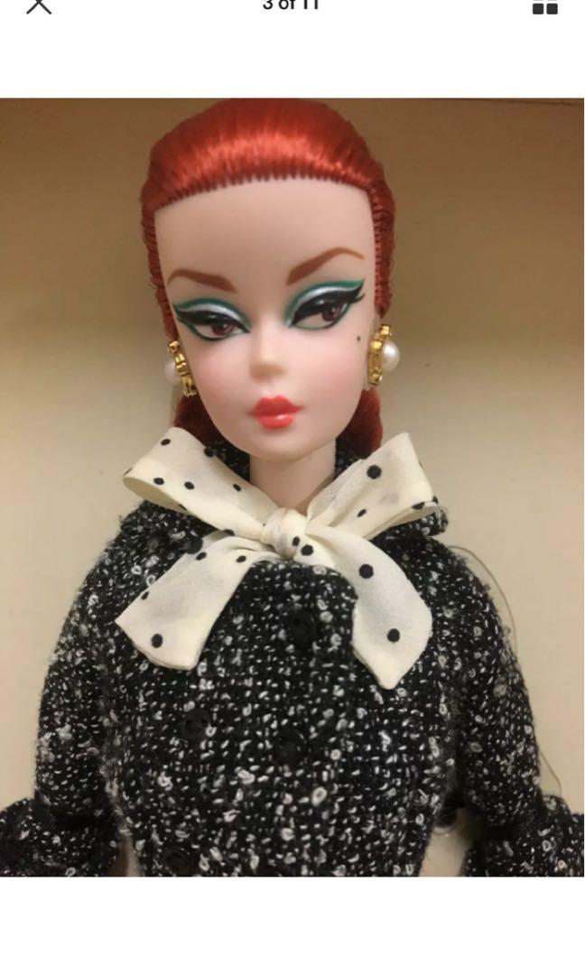 Limited edition gold label Barbie collector silk stone black and