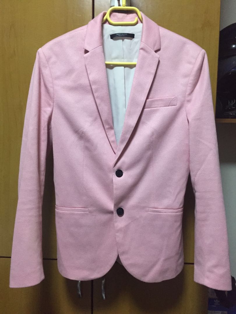 zara pink suit mens