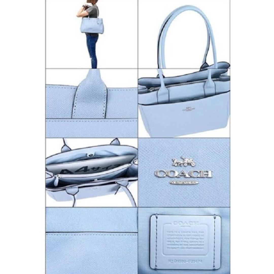 MEW ARRIVAL Coach Casey Tote Pale Blue Luxury Bags Wallets on
