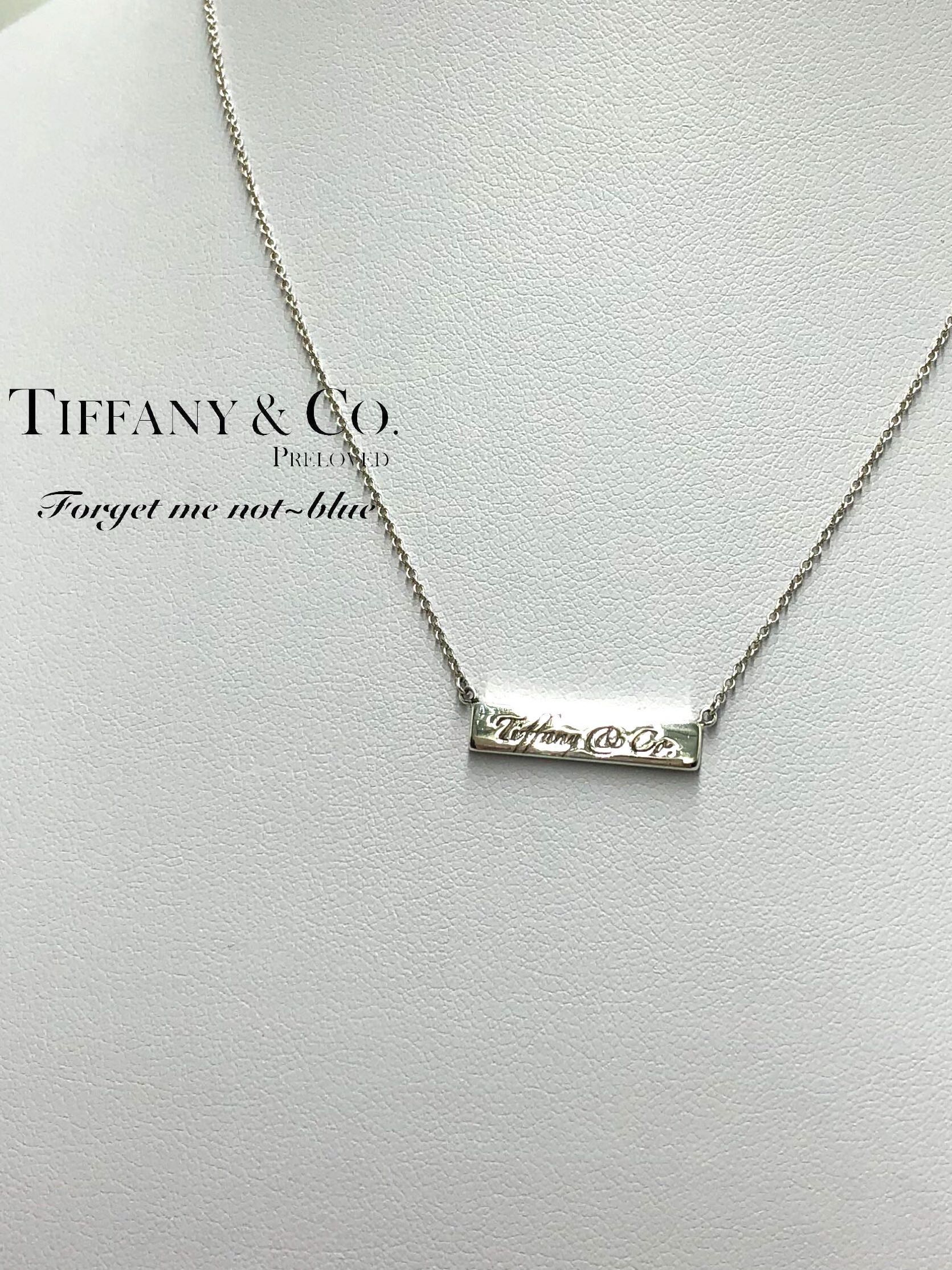 TIFFANY&Co. Tiffany Atlas Bar Necklace 3P Diamond Women's K18 Pink Gold |  eLADY Globazone