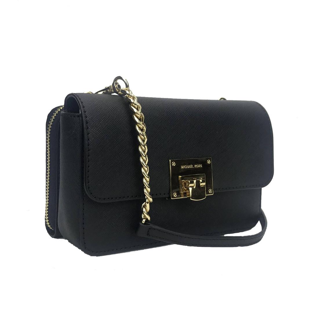 NEW ARRIVAL Michael Kors Tina Wallet Clutch Crossbody Bag Black