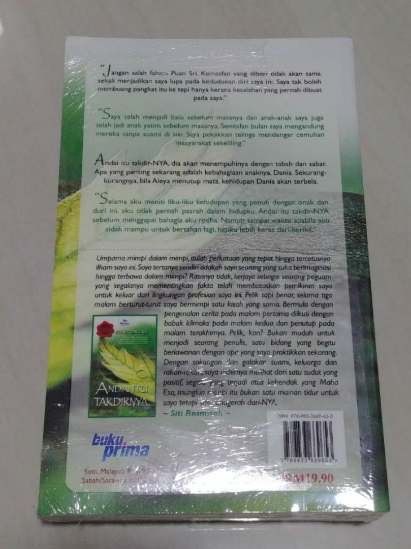 Novel Melayu Malay Novel Andai Itu Takdirnya Hobbies Toys Books Magazines Fiction Non Fiction On Carousell