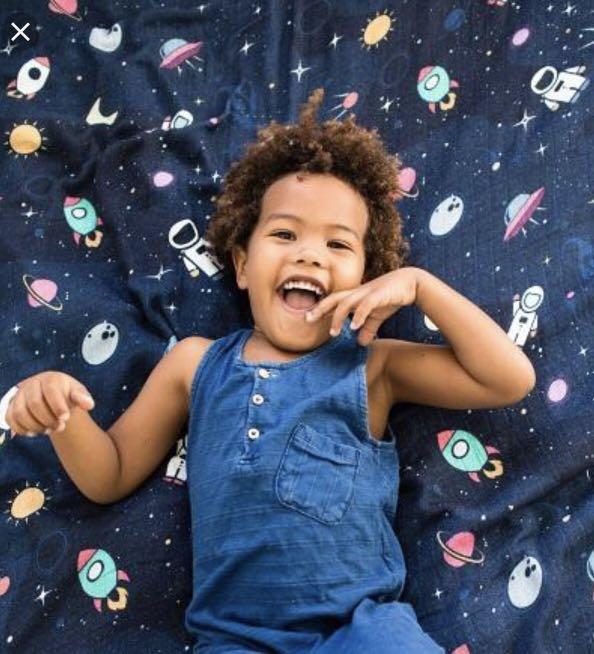 Pair of Tula baby blankets Space Kiddet Babies Kids Bathing