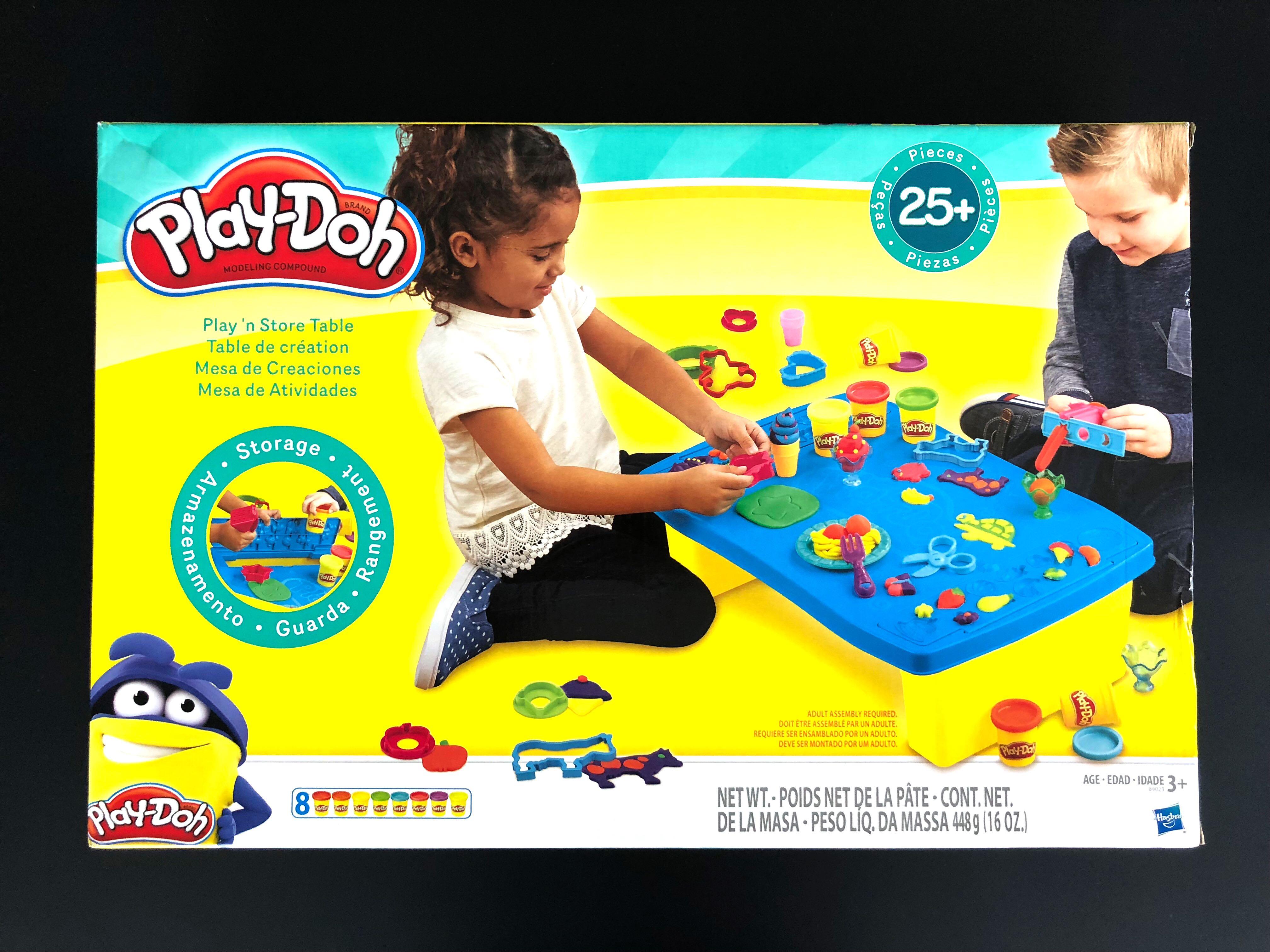 play doh play and store table