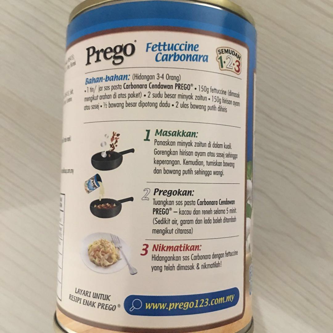 Prego Sos Spageti Berkrim Carbonara Cendawan 295g Food