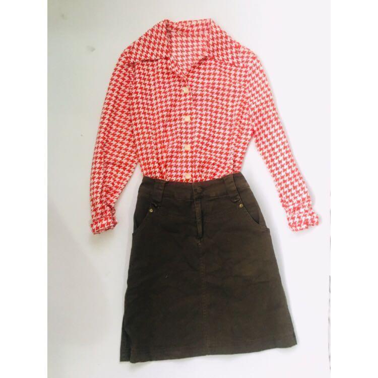 pink denim skirt 90s