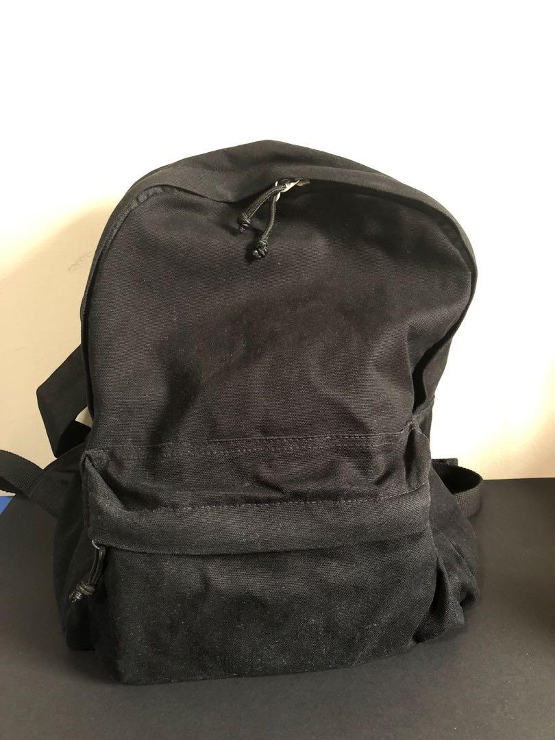 simple black backpack