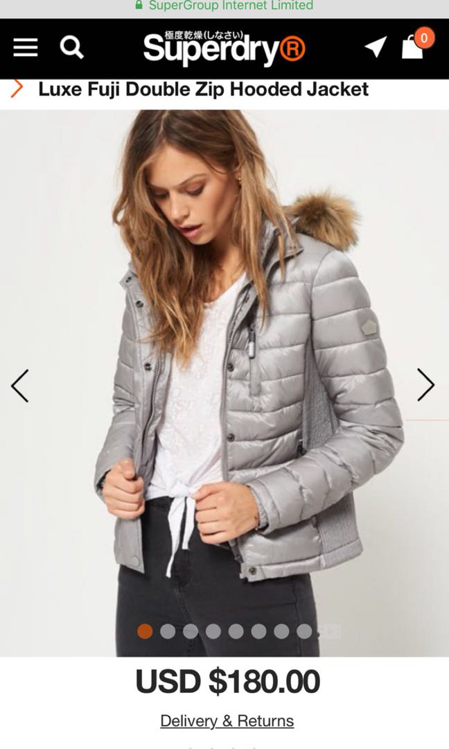 Superdry luxe fuji discount double zip hooded jacket