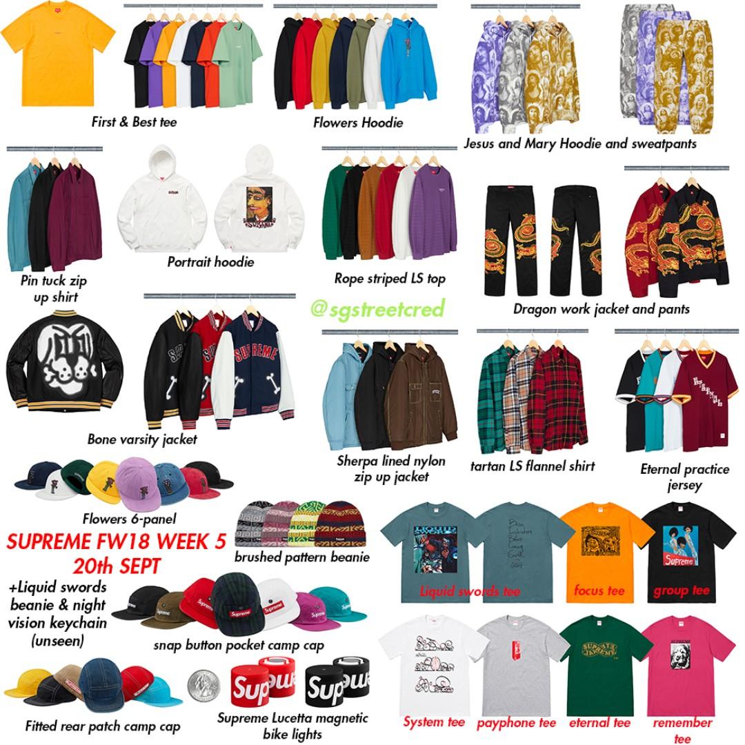 Supreme week sales fw18