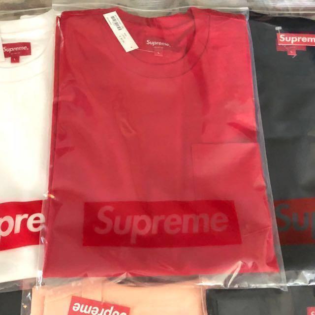 Supreme pocket tee ss18 store