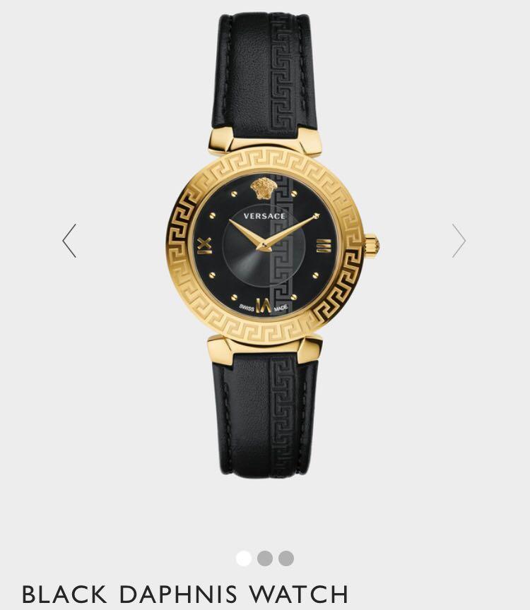 Versace Black Daphnis Watch, Women's 
