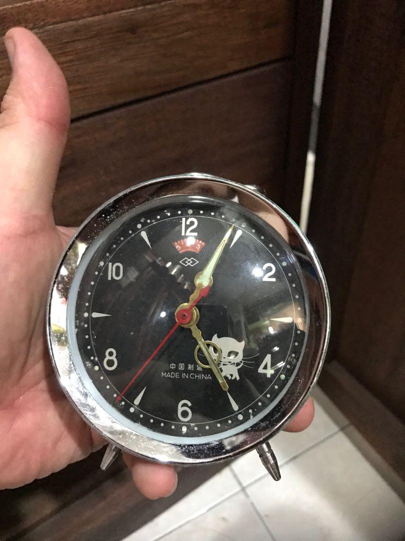 Vintage Clock With Moving Eyes Cat Vintage Collectibles