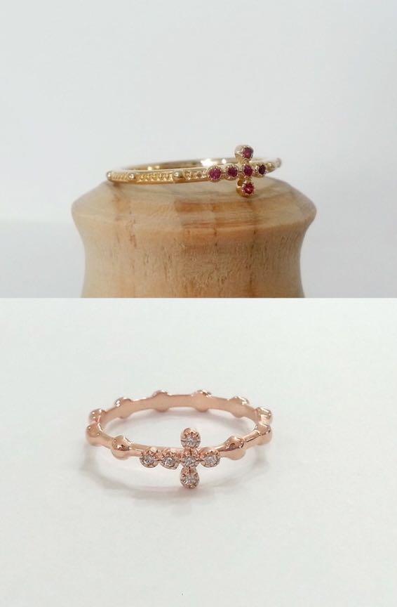 Rose gold rosary ring deals