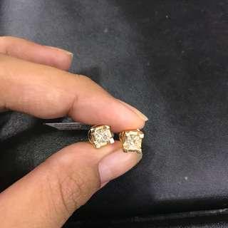 Princess cut diamond earrings