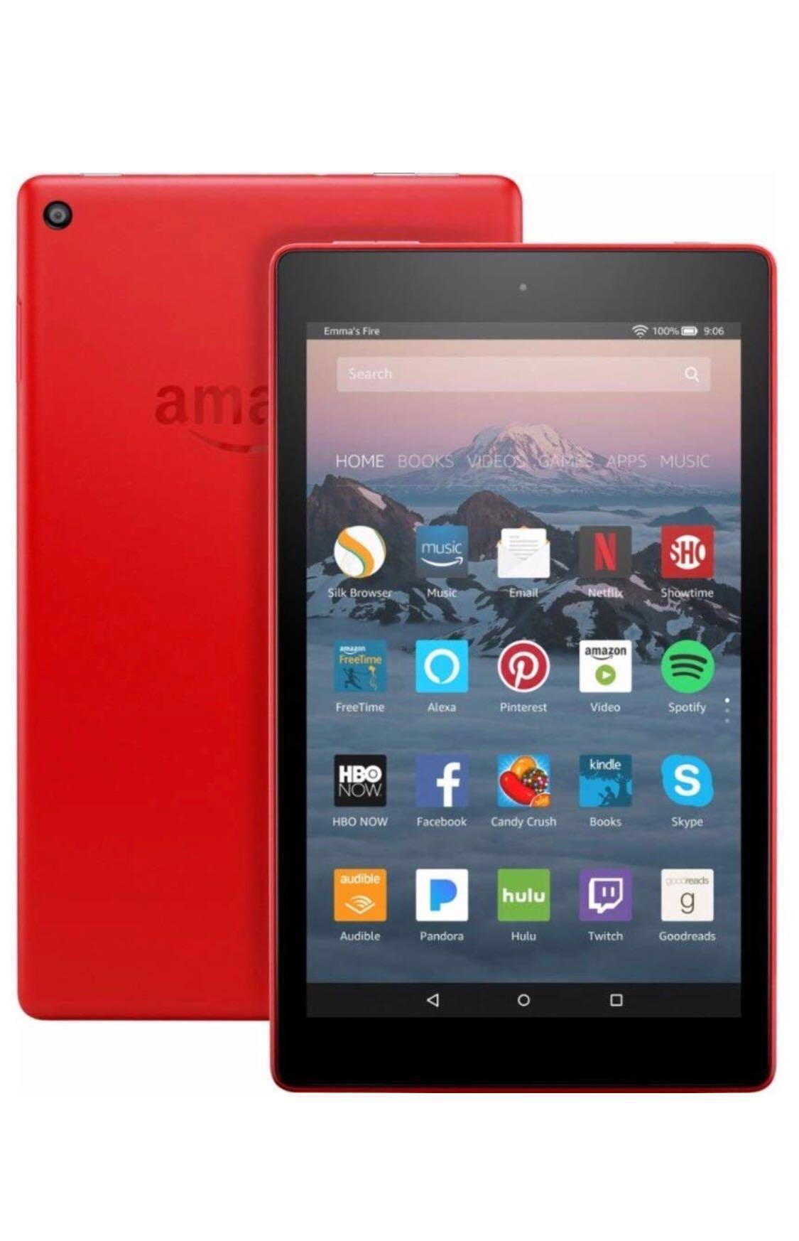 Amazon Fire Hd 8 2017 With Alexa 32gb Red Yellow Black Mobile Phones Tablets Tablets On Carousell