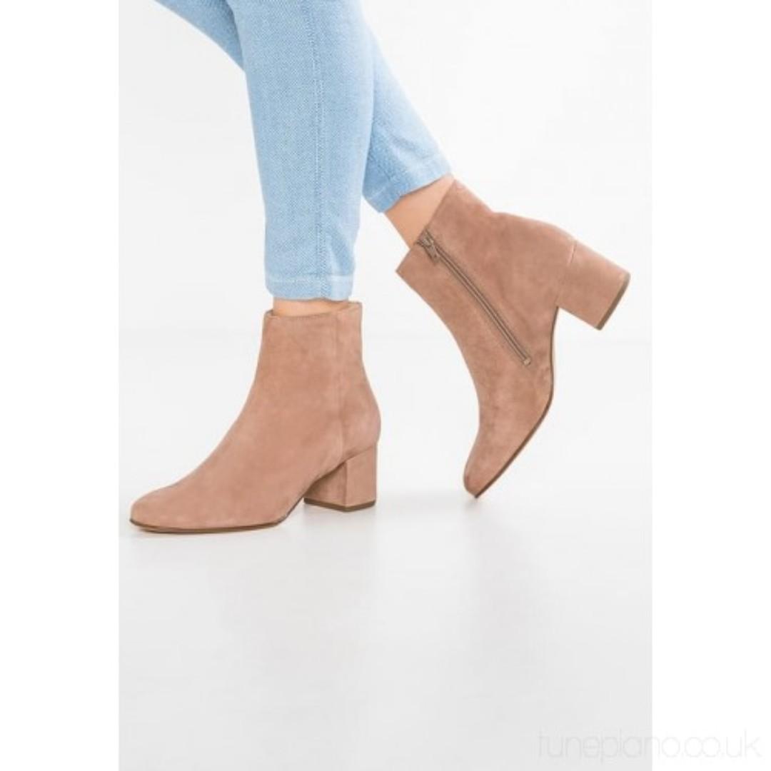 Suede pointy booties Clearance