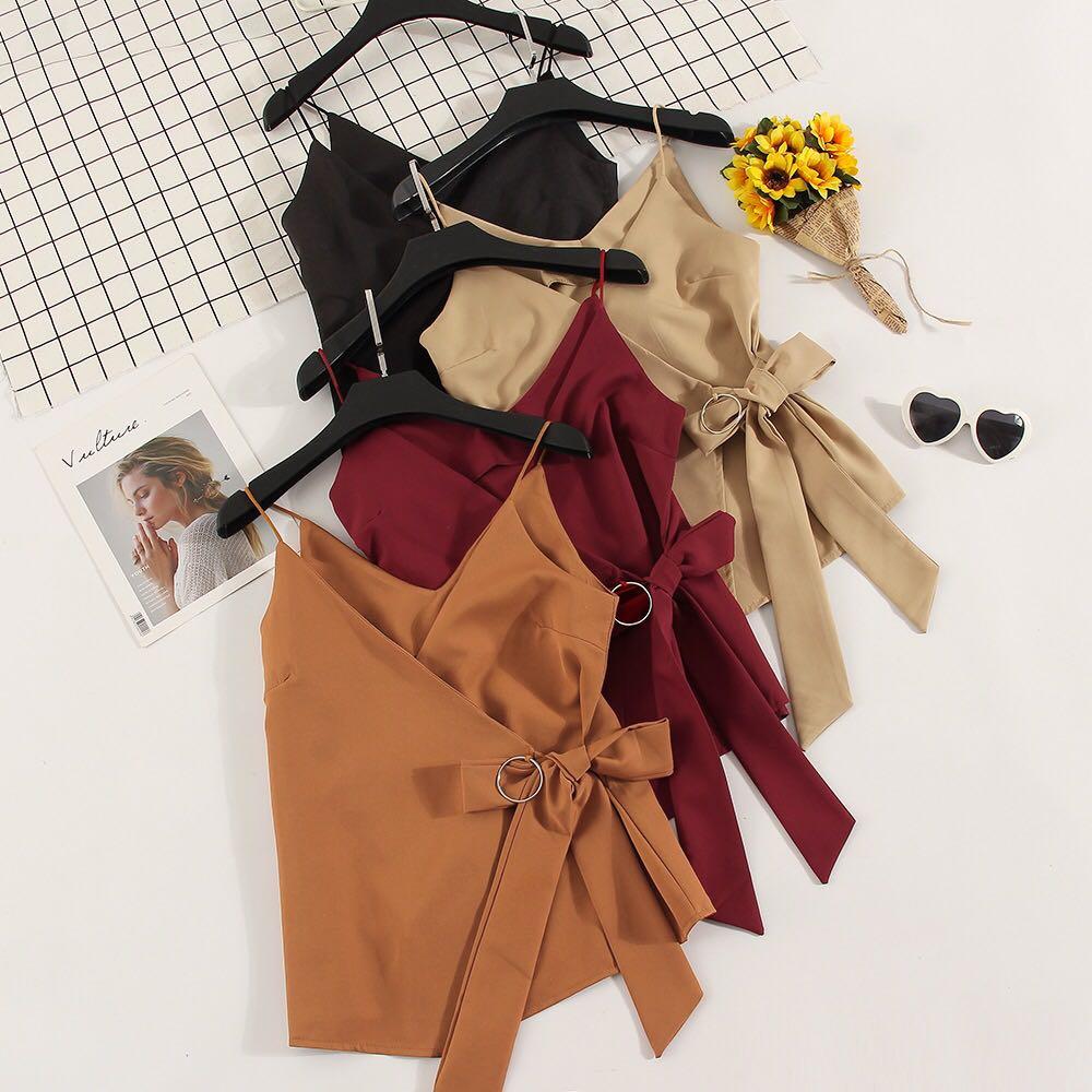 ribbon tie dot tops
