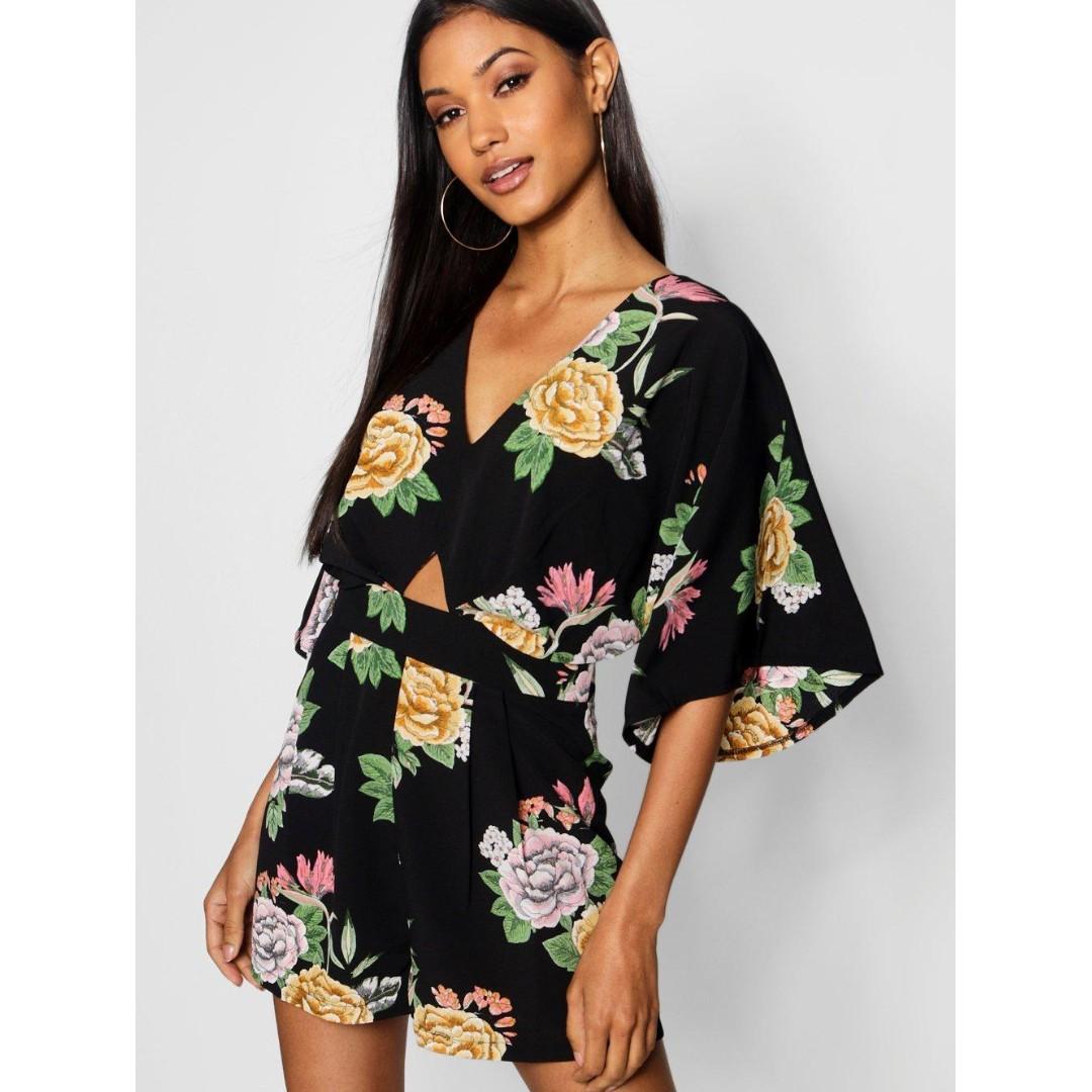 kimono sleeve playsuit