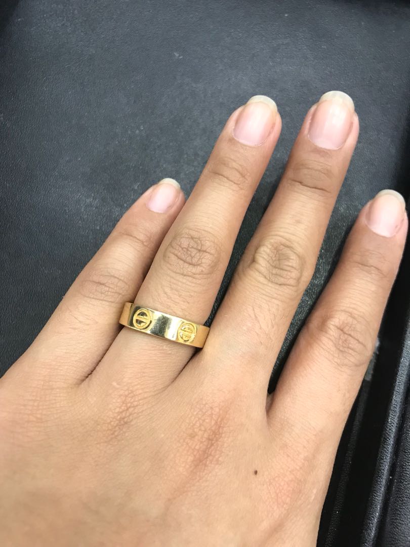 Cartier gold love ring Women s Fashion Jewelry Organizers Rings on Carousell