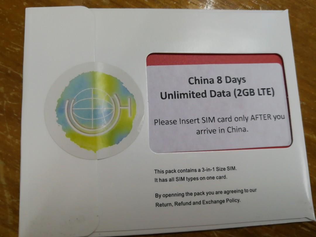 China Hk 8 Days Data Prepaid Sim Card Unlimited Data 2 Gb Lte Travel Travel Essentials Travel Accessories On Carousell