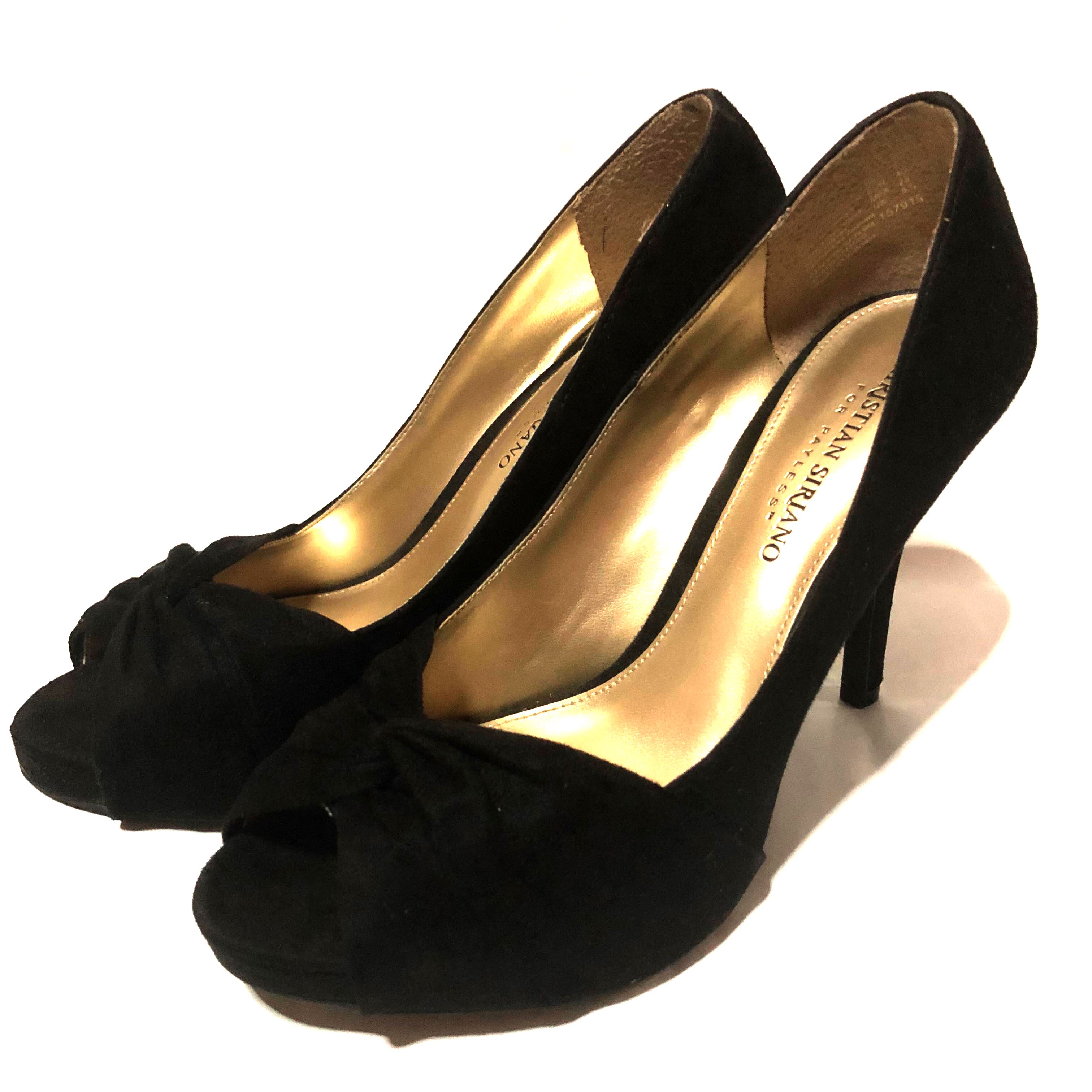 black peep toe shoes