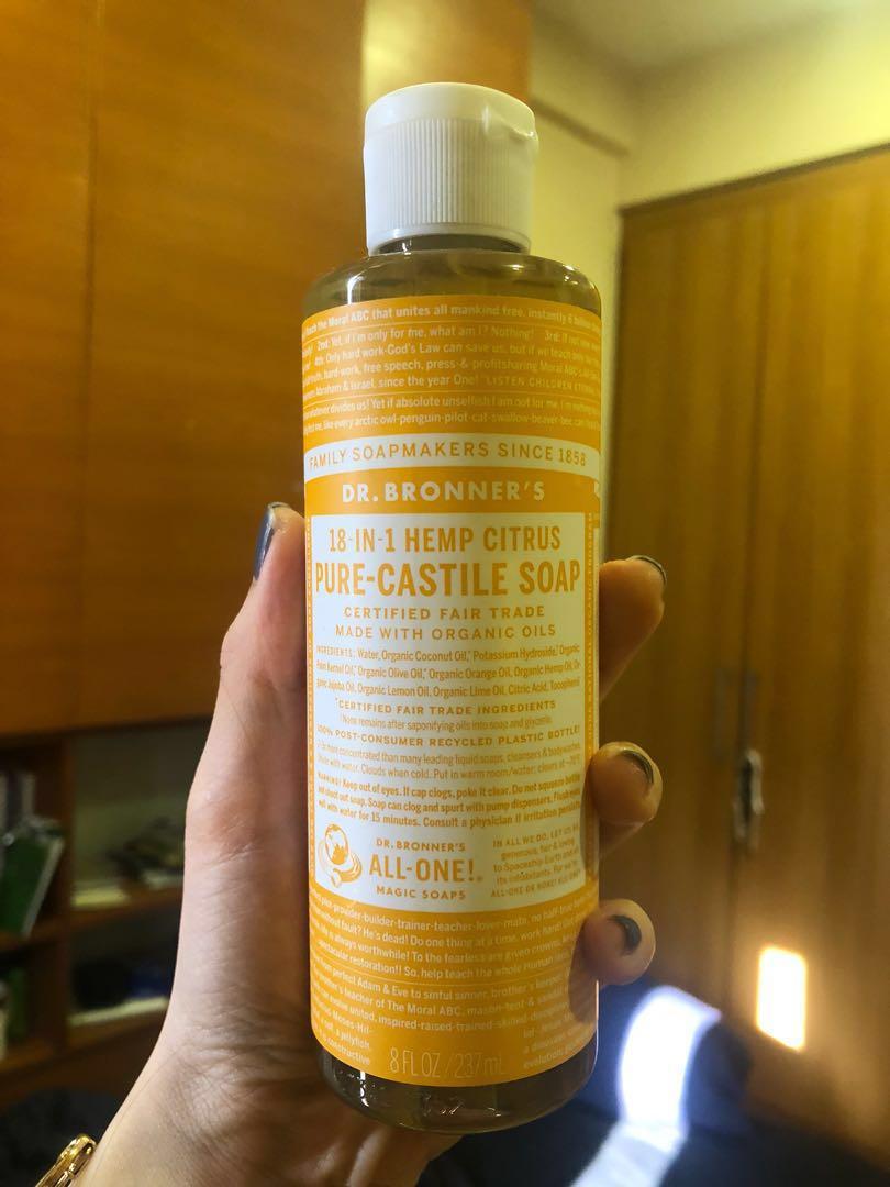 Dr Bronner S Pure Castile Soap 237ml Health Beauty Bath Body On Carousell