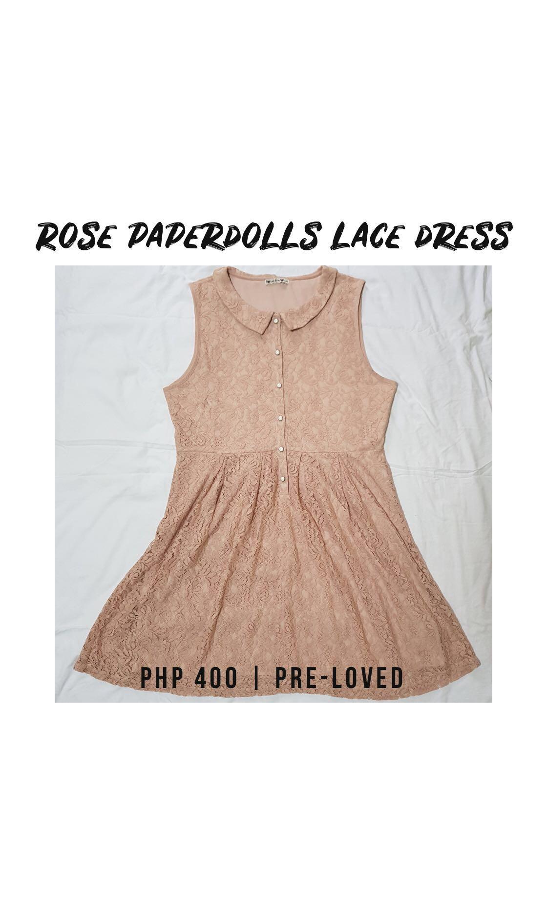Dusty Rose Paperdolls Fit And Flare Lace Dress Plus Size Women S