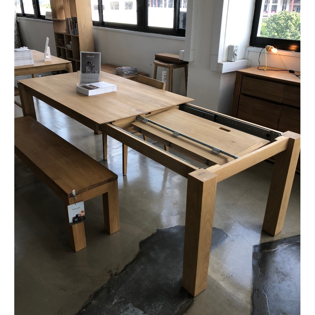 Ethnicraft Oak Slice Extendable Dining Table 160 240cm Furniture Tables Chairs On Carousell Our collection of dining tables offers a rich selection with different materials to fit your liking. ethnicraft oak slice extendable dining table 160 240cm