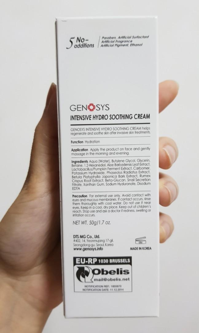 GENOSYS Intensive Hydro Soothing Cream, Beauty & Personal Care, Face ...