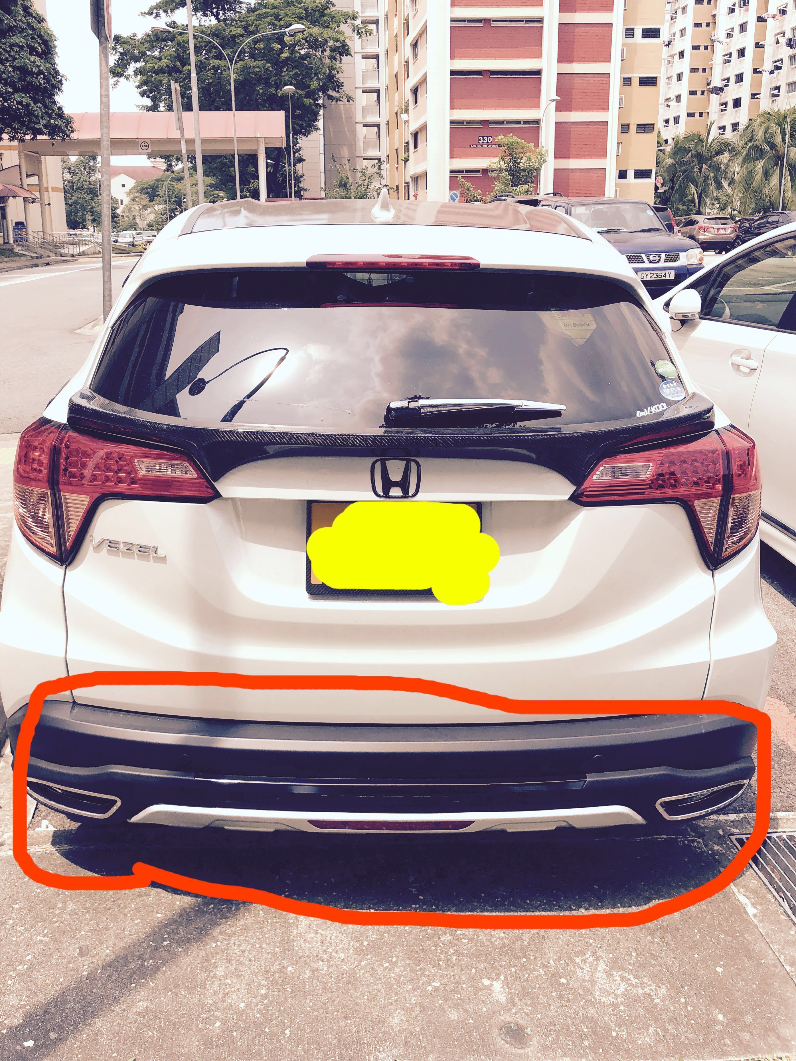 Honda Vezel rear bumper body kit , Car Accessories, Accessories on