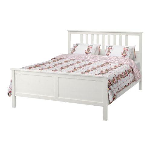 IKEA HEMNES Double Bed Frame Queen Size + LUROY slatted base, Furniture