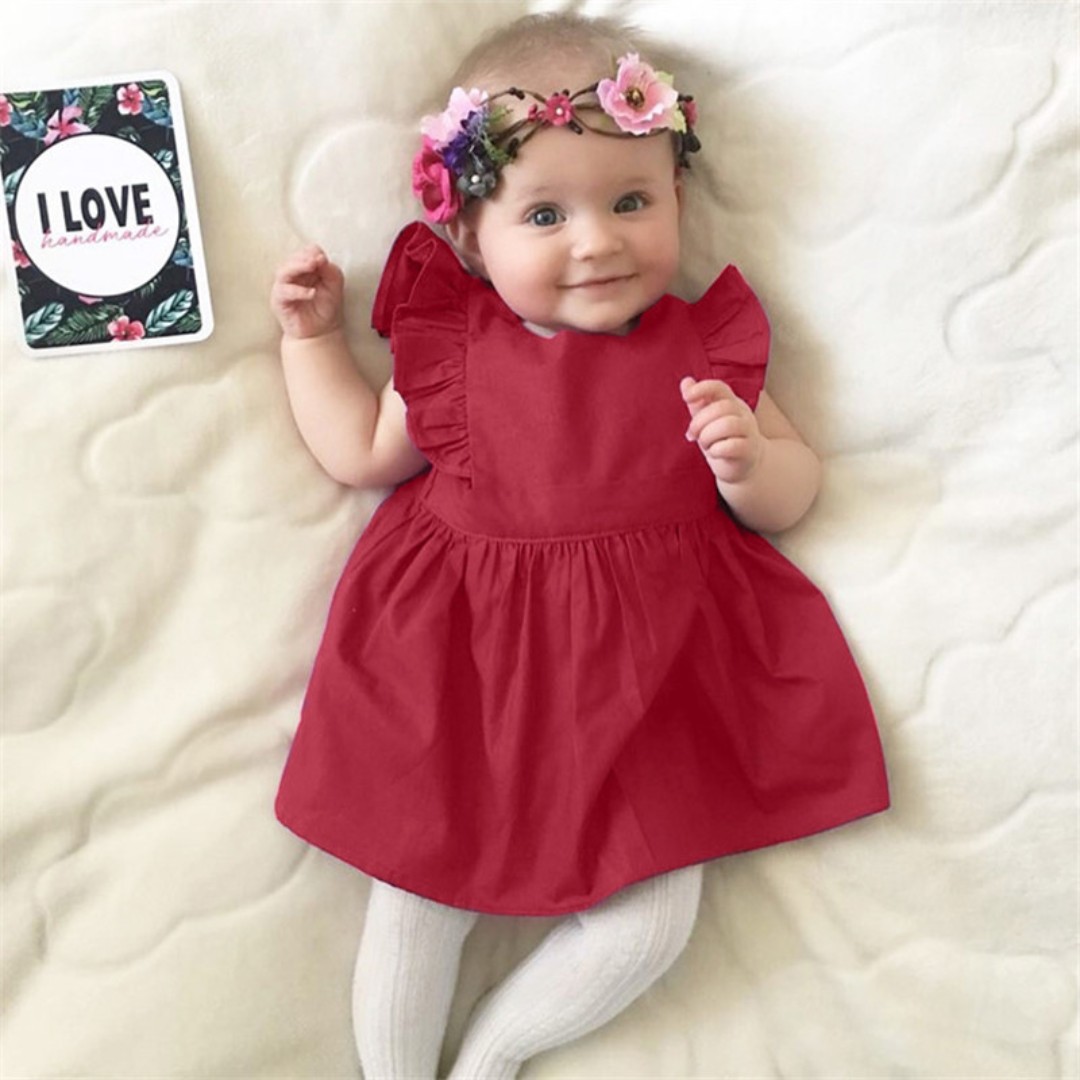 newborn red dress
