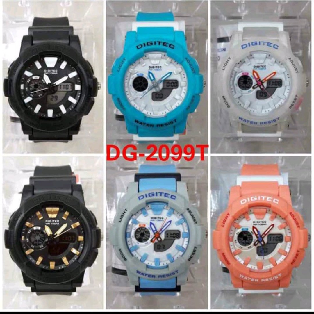 Jam Tangan Wanita Cewek Cewe Sport Digitec Dg 2099 Analog Digital Biru Putih Hitam Peach Water Resistant Murah Sporty Original Best Seller Fesyen Wanita Jam Tangan Di Carousell
