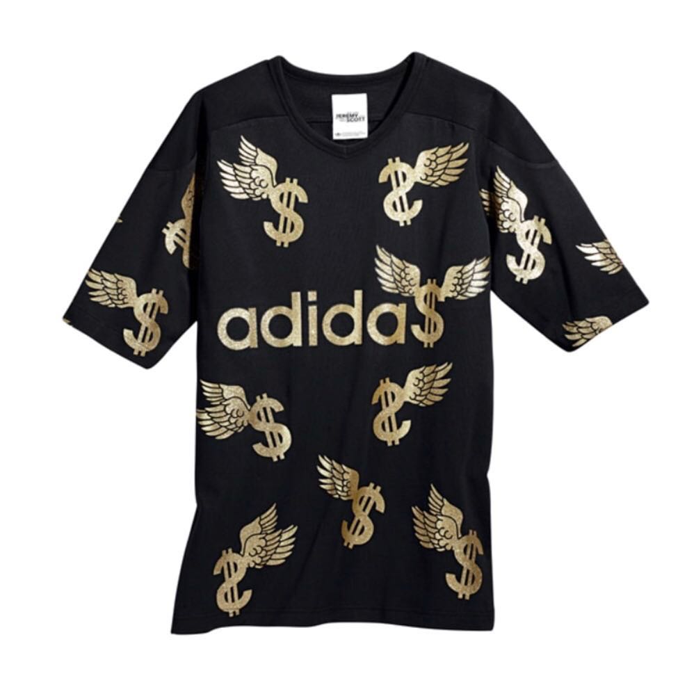 Jeremy Scott x Adidas JS Wing Dollar Tee, Men's Fashion, Clothes, Tops on  Carousell